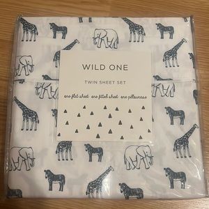 Wild one Twin sheet set